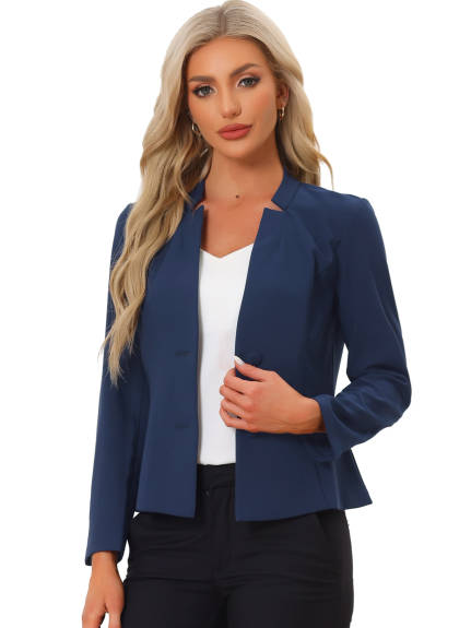 Allegra K- Notched Collar Two Buttons Suit Blazer