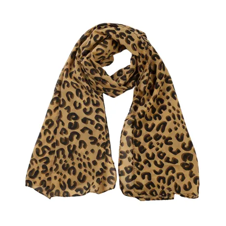 Allegra K- Chiffon Leopard Wrap Shawl Scarves