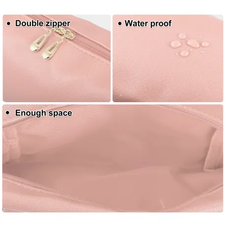 Unique Bargains- Makeup Bag Cosmetic Travel Waterproof PU Leather Case