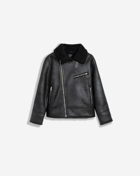 Noize - Manteau court en cuir végane Dwayne