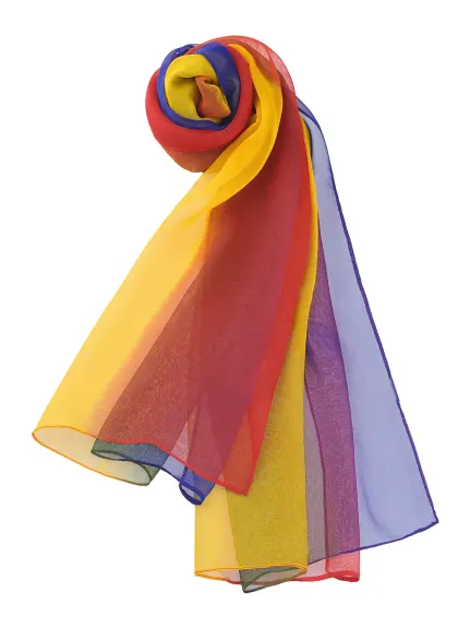 Allegra K- Long Chiffon Gradient Color Wrap Scarf