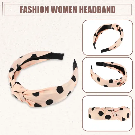 Unique Bargains- Polka Dot Wide Knotted Headband