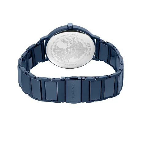 BERING - 39mm Ladies Ceramic Stainless Steel Watch In Blue/Blue