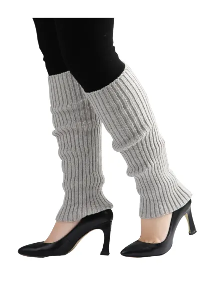 Allegra K- Jambières côtelées tricotées longueur genou pour femmes