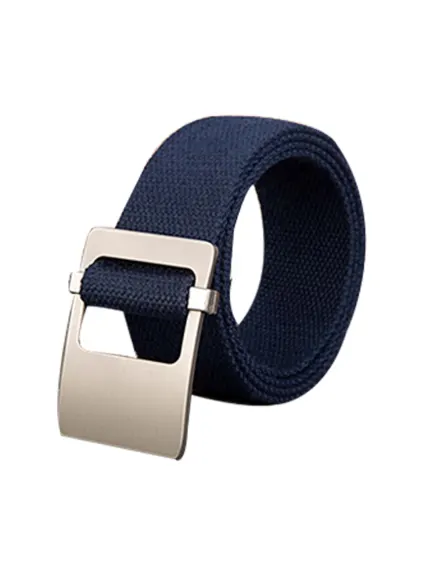 Unique Bargains- Unisex Canvas Web Belt with Metal Slide Buckle