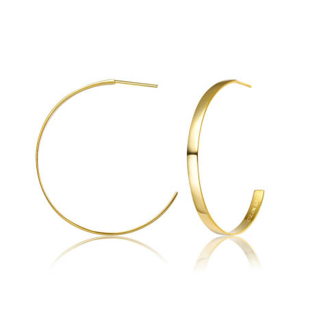 Rachel Glauber 14k Gold Plated Open Hoop Earrings