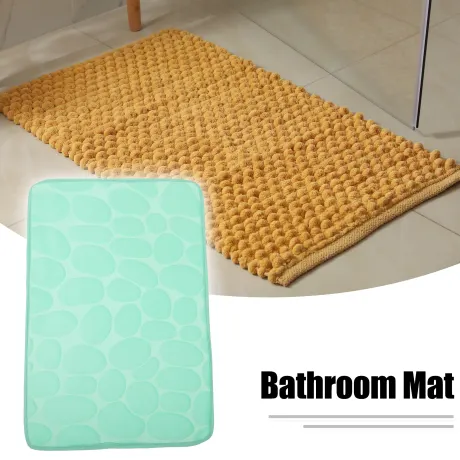 Unique Bargains- Bathroom Rug Mat Cobblestone Pattern