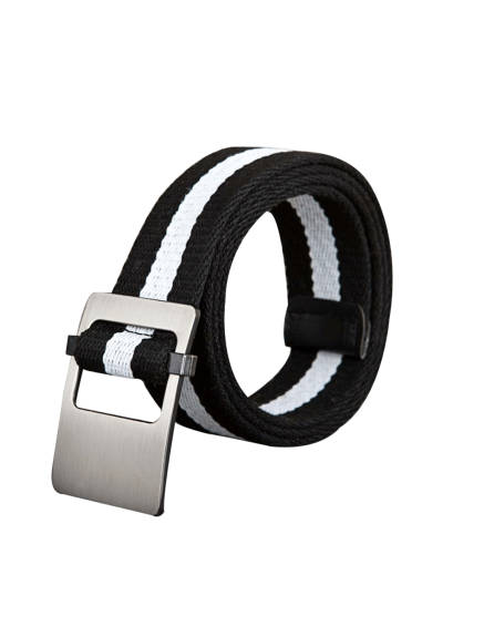 Unique Bargains- Unisex Canvas Web Belt with Metal Slide Buckle