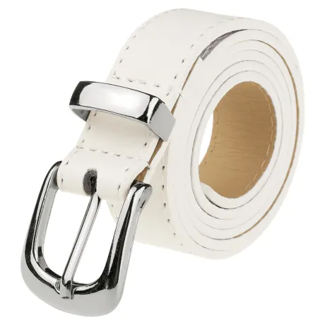 Allegra K- Faux Leather Silver Buckle Waist Belt