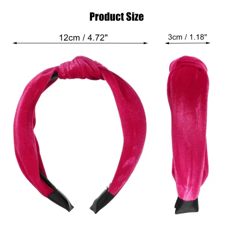 Unique Bargains- Velvet Knotted Padded Headbands Hairband