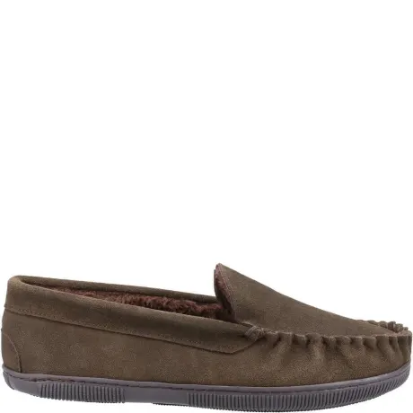 Cotswold - Mens Sodbury Suede Moccasin Slippers