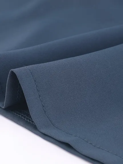 Allegra K - Bow Tie 3/4 Sleeve Elegant Top