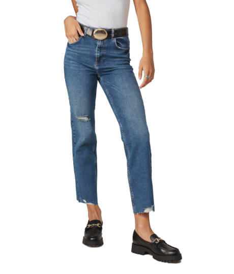 Lola Jeans DENVER-DIS High Rise Straight Jeans