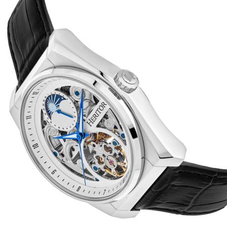 Heritor Automatic - Montre Squelette Daxton - Noir/Blanc