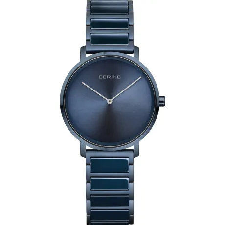 BERING - 39mm Ladies Ceramic Stainless Steel Watch In Blue/Blue