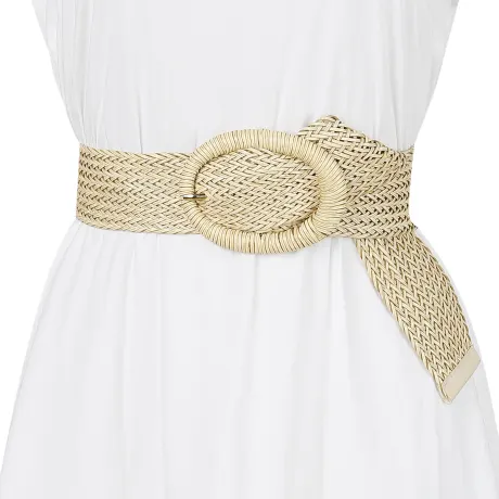 Allegra K- Woven Belts Wide Waist Belt