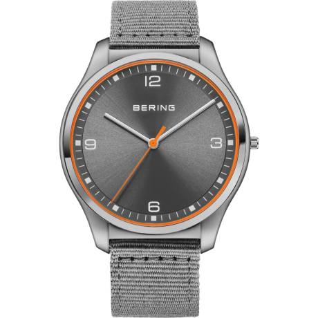 BERING - 42mm Men's Ultra Slim Stainless Steel Watch In Silver/Green