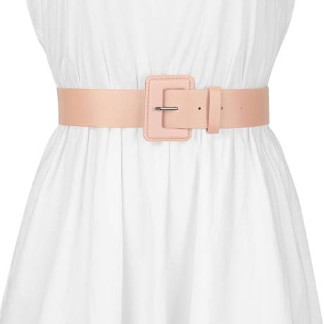 Allegra K- Rectangle Buckle Dress Waist Belt