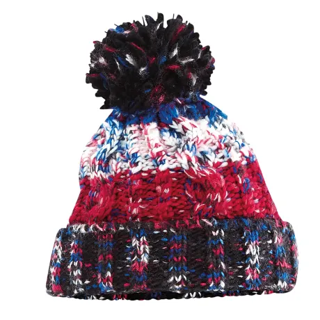 Beechfield - Unisex Adults Corkscrew Knitted Pom Pom Beanie Hat