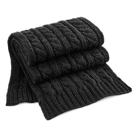 Beechfield - Unisex Cable Knit Melange Scarf