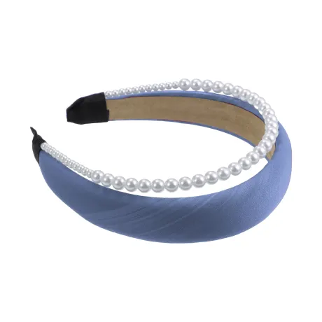 Unique Bargains - Double Layer Faux Pearl Sponge Headband