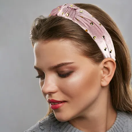 Unique Bargains - Heart Print Knotted Headband