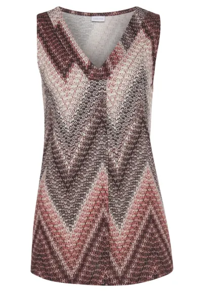 Lascana-Printed V-neck Tank Top