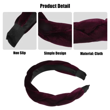 Unique Bargains - Thick Braided Velvet Headband