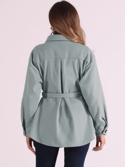 Allegra K - Manteau mi-long d'hiver à boutons