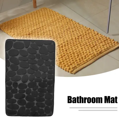 Unique Bargains- Cobblestone Pattern Bathroom Rug Mat