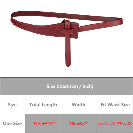 Allegra K- Wide Waist Belt No Buckle