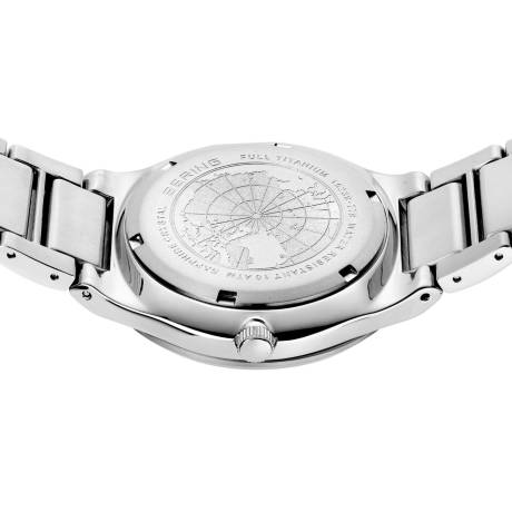 BERING - 39mm Men's Solar Titanium Watch In Silver/Silver