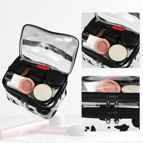 Unique Bargains- Double Layer Makeup Cosmetic Travel Bag Organizer