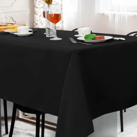 PiccoCasa- Rectangle Wrinkle Table Cover 60x104 Inches