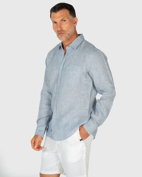 Coast Clothing Co. - Chemise en lin à manches longues en sable