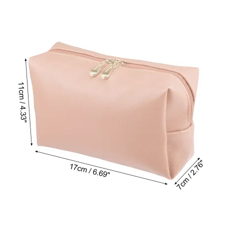 Unique Bargains- Makeup Bag Cosmetic Travel Waterproof PU Leather Case