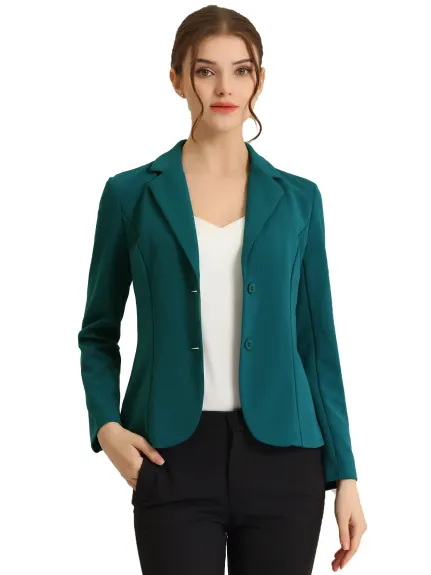 Allegra K- Blazer de costume extensible à col à revers