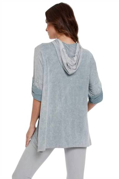 ANGEL - Hooded Drawstring Tunic Top