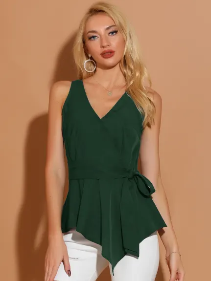 Allegra K- Satin Spaghetti Strap Top