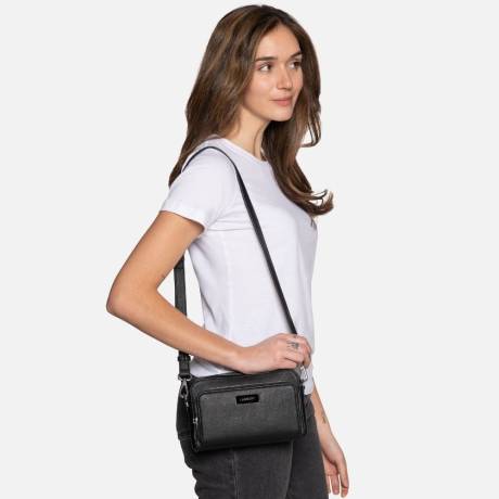 Lambert - The Ana - Black Vegan Leather 3-in-1 Handbag