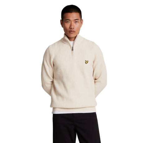 Lyle & Scott - Mens Shaker Stitch Quarter Zip Pullover