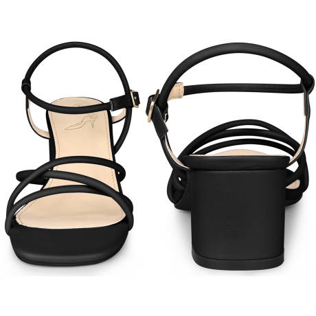 Allegra K- Strappy Open Toe Slingback Low Heel Sandals