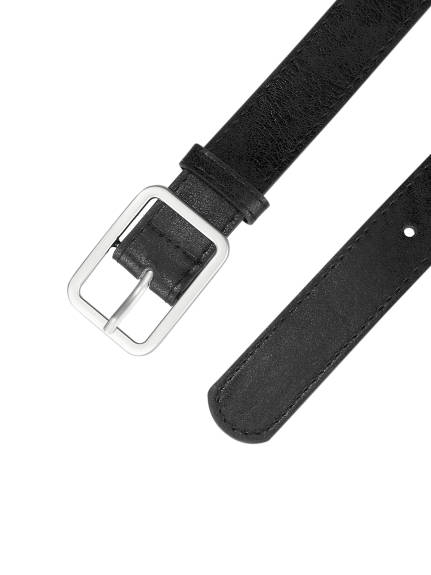 Allegra K- Skinny Belts PU Single Pin Buckle