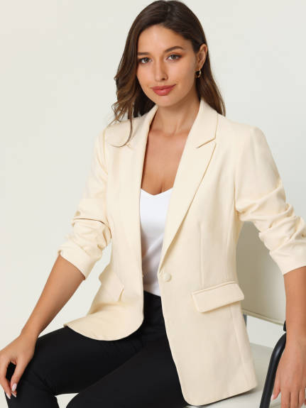 Hobemty- Office Long Sleeve Blazer Jacket