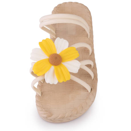 Allegra K - Espadrille Sunflower Beach Flat Slides Sandals