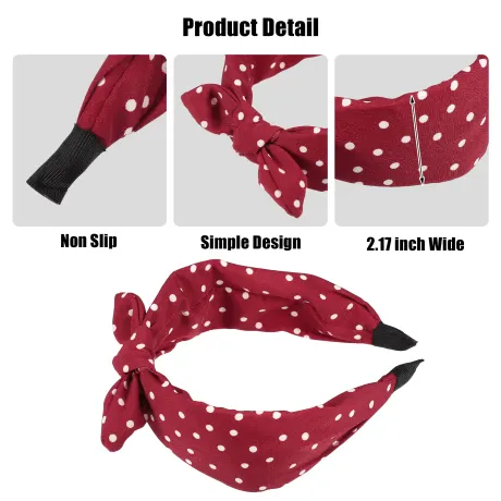 Unique Bargains- 1 Pcs Bowknot Hairband Headband