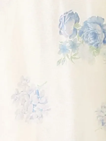 Allegra K - Floral Puffy Short Sleeve Organza Dress