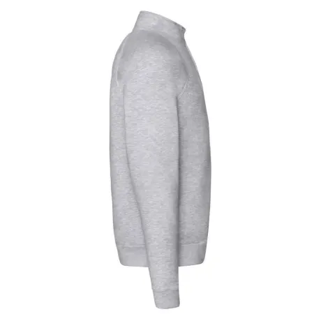 Fruit of the Loom - Mens Premium Zip Neck Heather Sweatshirt