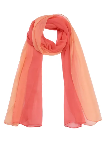 Allegra K- Long Chiffon Gradient Color Wrap Scarf