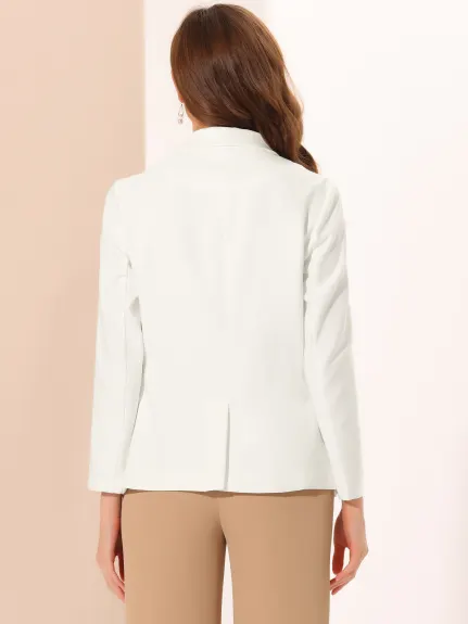 Allegra K - Shawl Lapel Solid Office Suit Blazer